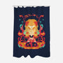 Heart Of Fire-none polyester shower curtain-RamenBoy
