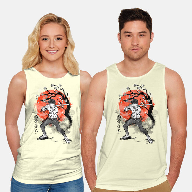 Okkotsu At Sakura Tree-unisex basic tank-IKILO