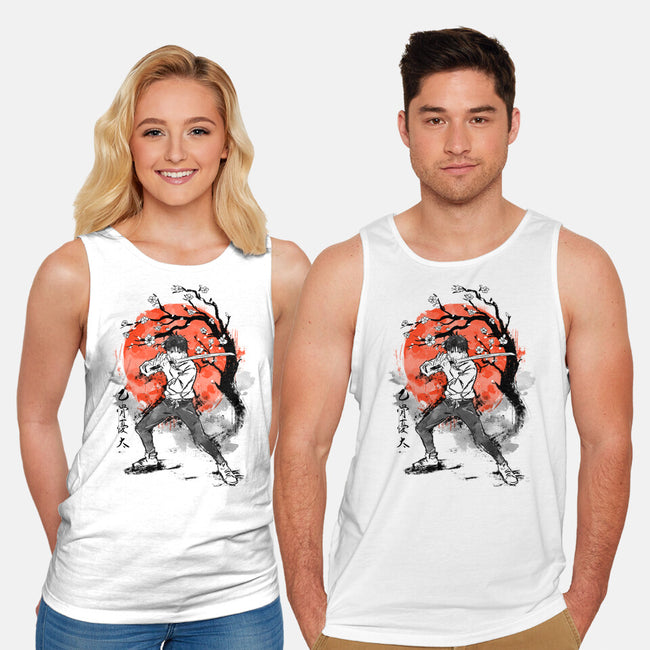 Okkotsu At Sakura Tree-unisex basic tank-IKILO