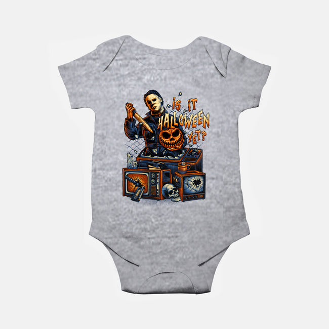 Is It Halloween Yet-baby basic onesie-glitchygorilla