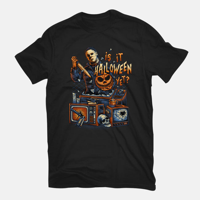 Is It Halloween Yet-womens basic tee-glitchygorilla