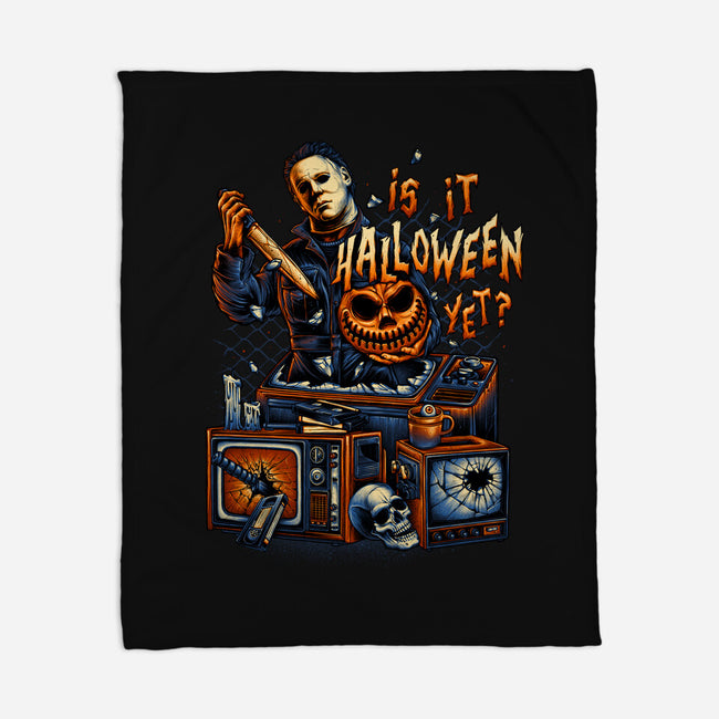 Is It Halloween Yet-none fleece blanket-glitchygorilla