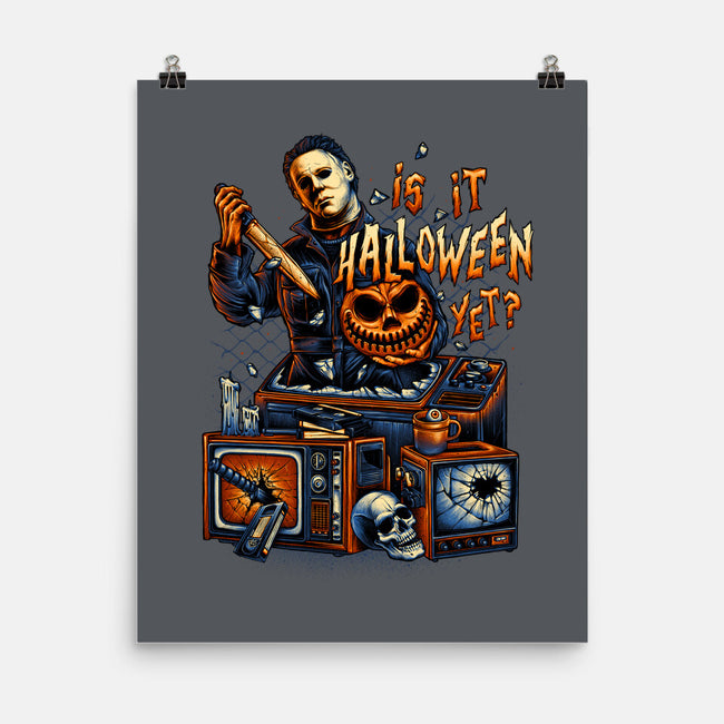 Is It Halloween Yet-none matte poster-glitchygorilla