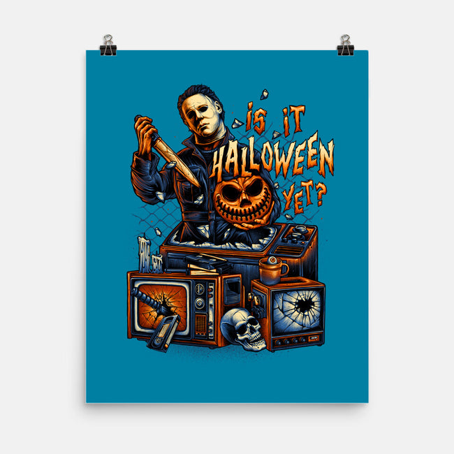Is It Halloween Yet-none matte poster-glitchygorilla