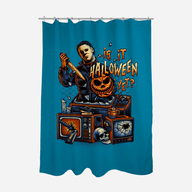 Is It Halloween Yet-none polyester shower curtain-glitchygorilla