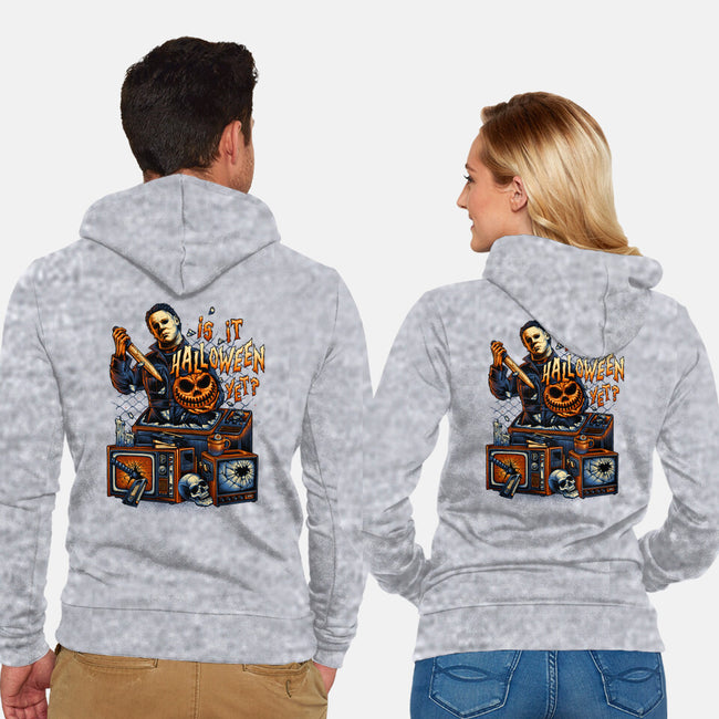 Is It Halloween Yet-unisex zip-up sweatshirt-glitchygorilla