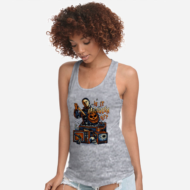 Is It Halloween Yet-womens racerback tank-glitchygorilla
