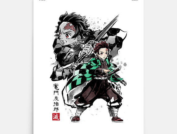 Slayer Tanjiro Sumi-E