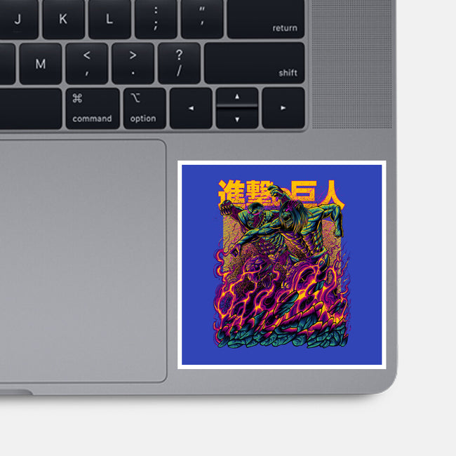 Titan Fight-none glossy sticker-alanside