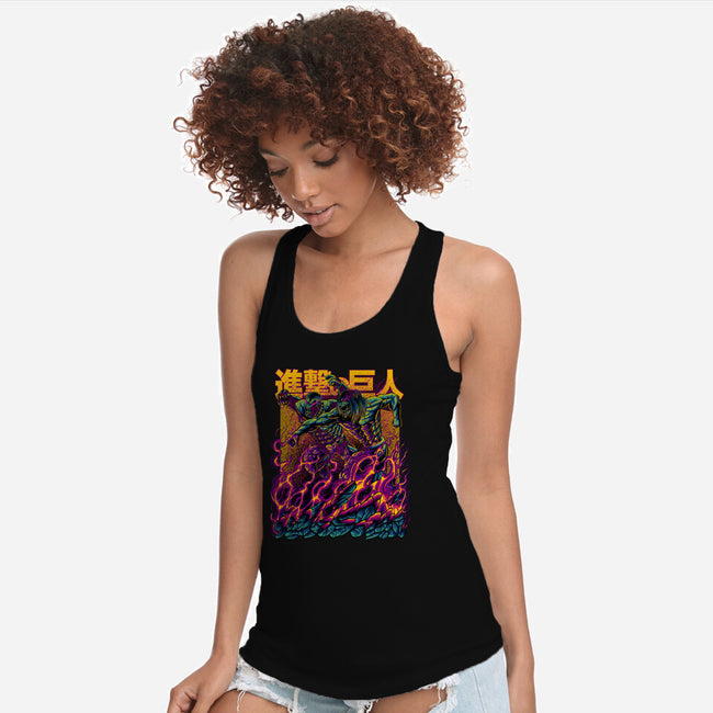 Titan Fight-womens racerback tank-alanside