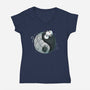 Tao Cat-womens v-neck tee-Vallina84