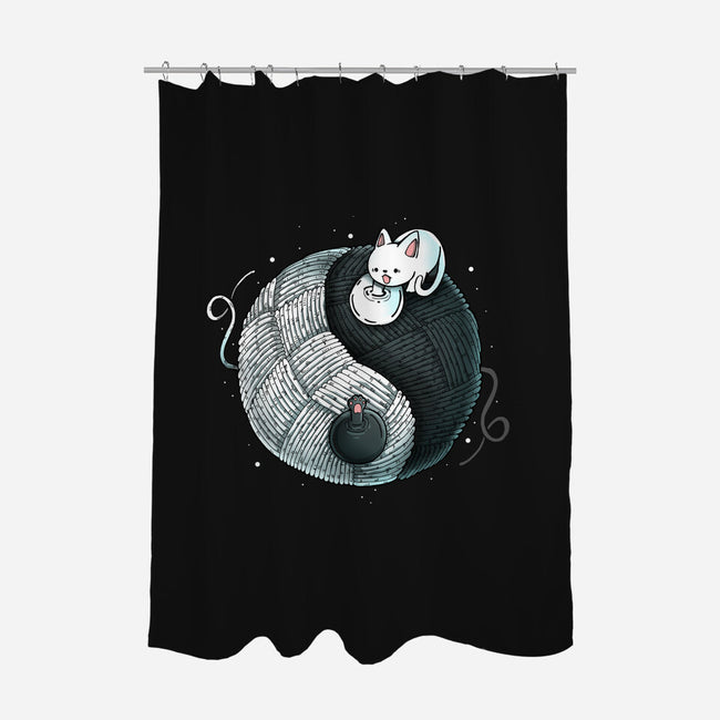 Tao Cat-none polyester shower curtain-Vallina84