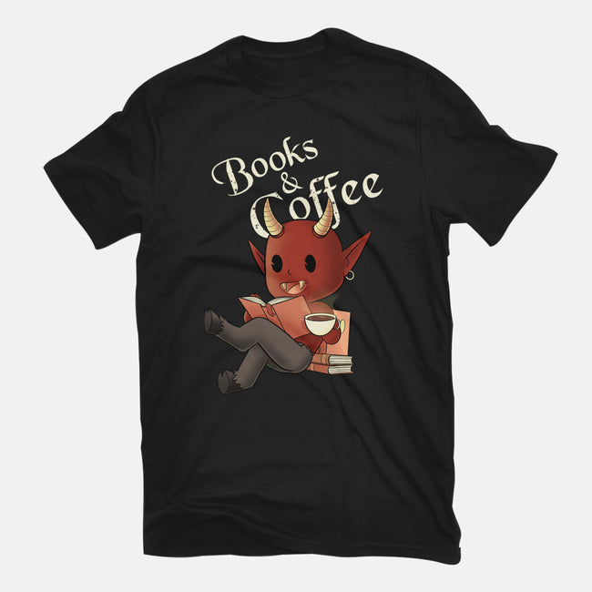 Books And Coffee-mens premium tee-FunkVampire