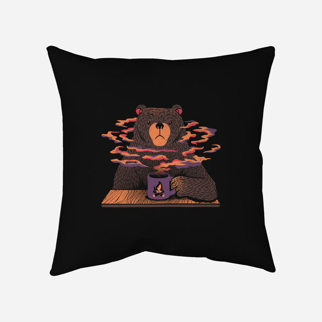 Bear Loves Coffee-none removable cover throw pillow-tobefonseca