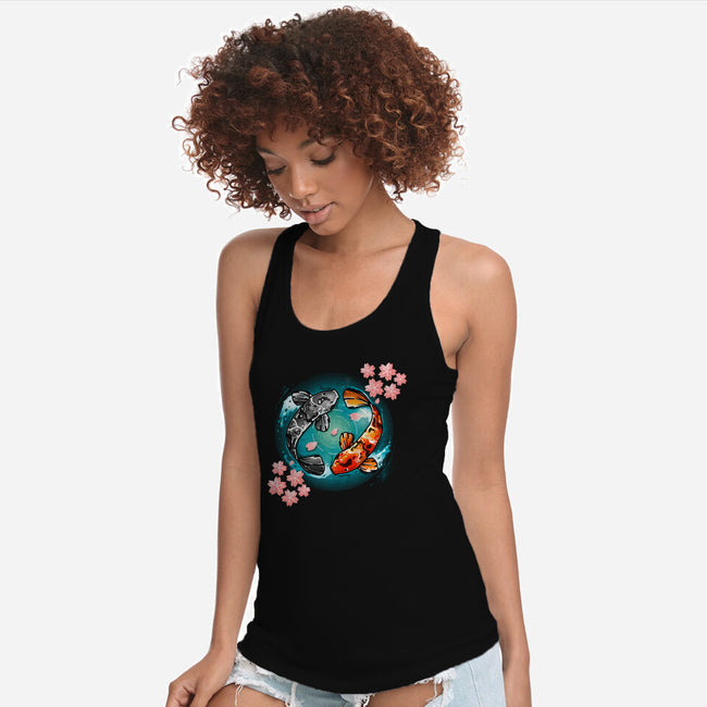 Koi Fish-womens racerback tank-Vallina84
