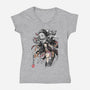 Demon Nezuko Sumi-E-womens v-neck tee-DrMonekers