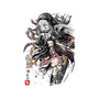 Demon Nezuko Sumi-E-none removable cover w insert throw pillow-DrMonekers