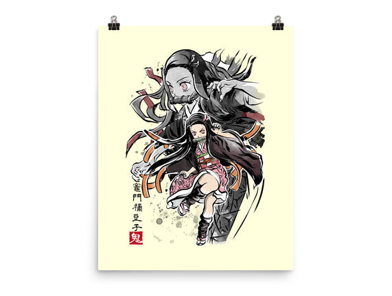 Demon Nezuko Sumi-E