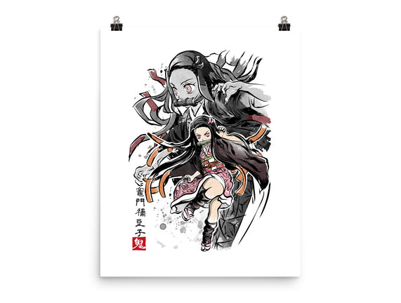 Demon Nezuko Sumi-E