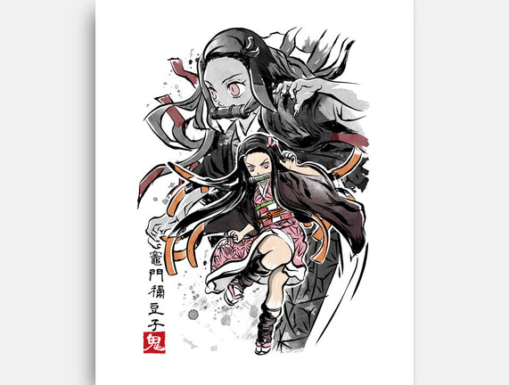 Demon Nezuko Sumi-E