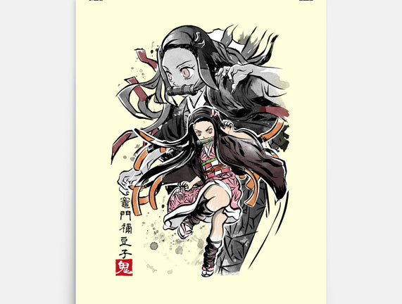 Demon Nezuko Sumi-E