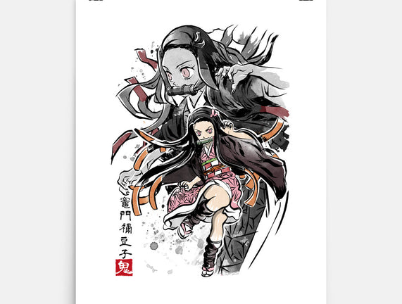 Demon Nezuko Sumi-E