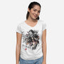 Demon Nezuko Sumi-E-womens v-neck tee-DrMonekers