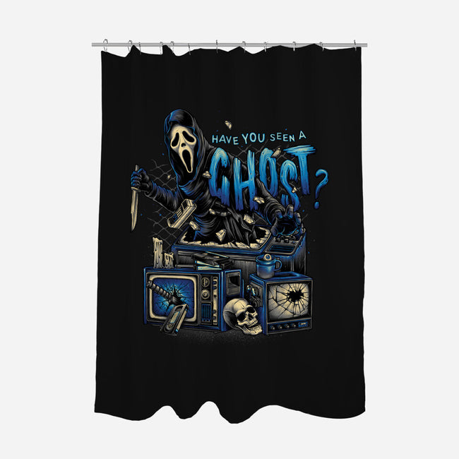 Seen A Ghost?-none polyester shower curtain-glitchygorilla