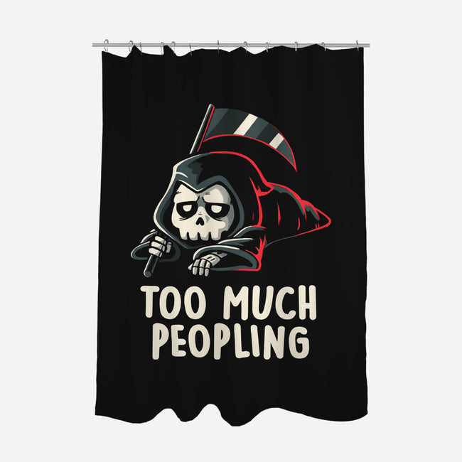 Too Much Peopling-none polyester shower curtain-koalastudio