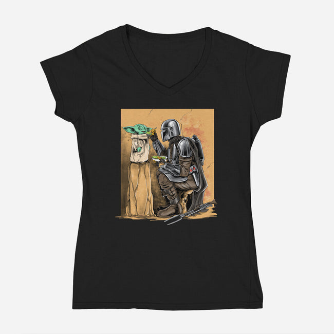 The Mandalorian Way-womens v-neck tee-zascanauta