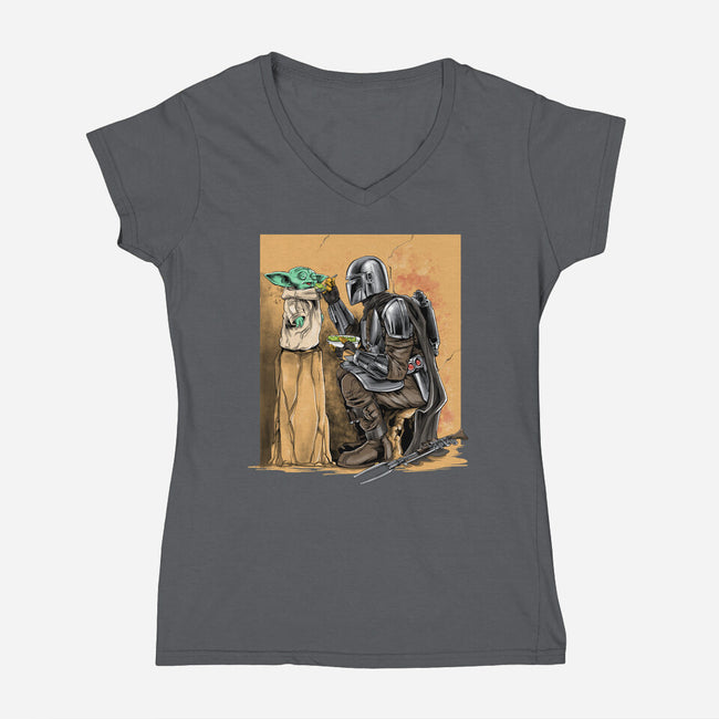 The Mandalorian Way-womens v-neck tee-zascanauta