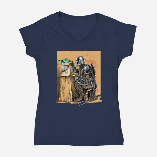 The Mandalorian Way-womens v-neck tee-zascanauta