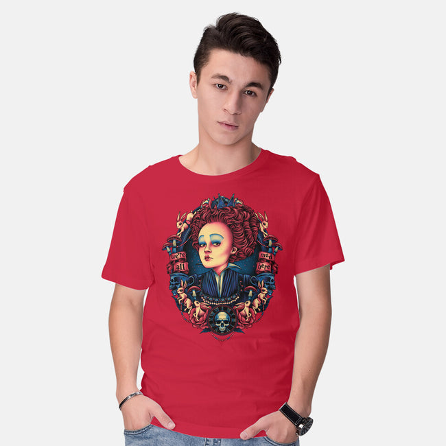 The Queen In Red-mens basic tee-glitchygorilla