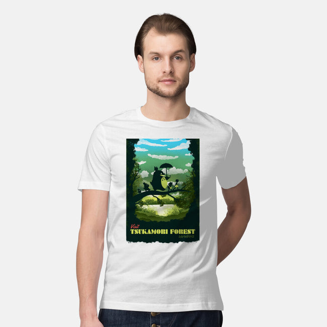 Visit Tsukamori Forest-mens premium tee-dandingeroz
