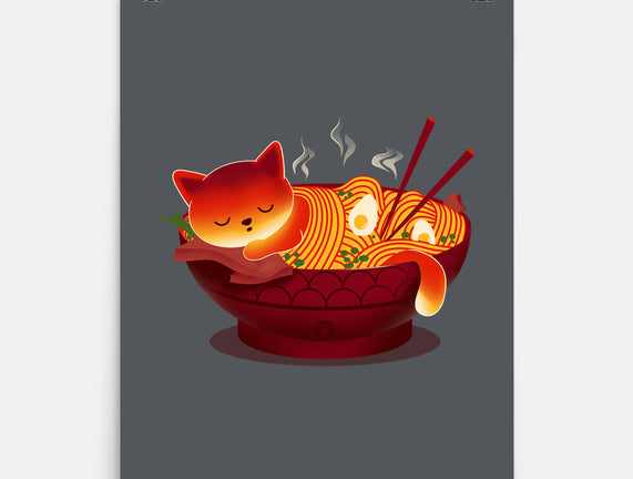 Sleepy Ramen Cat
