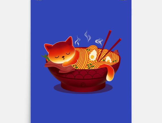 Sleepy Ramen Cat