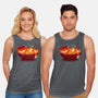 Sleepy Ramen Cat-unisex basic tank-erion_designs