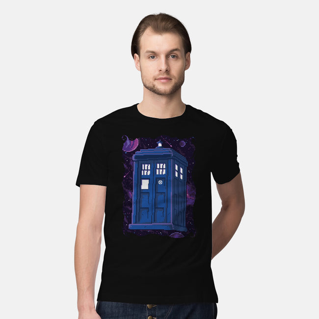 Pixel Tardis-mens premium tee-danielmorris1993