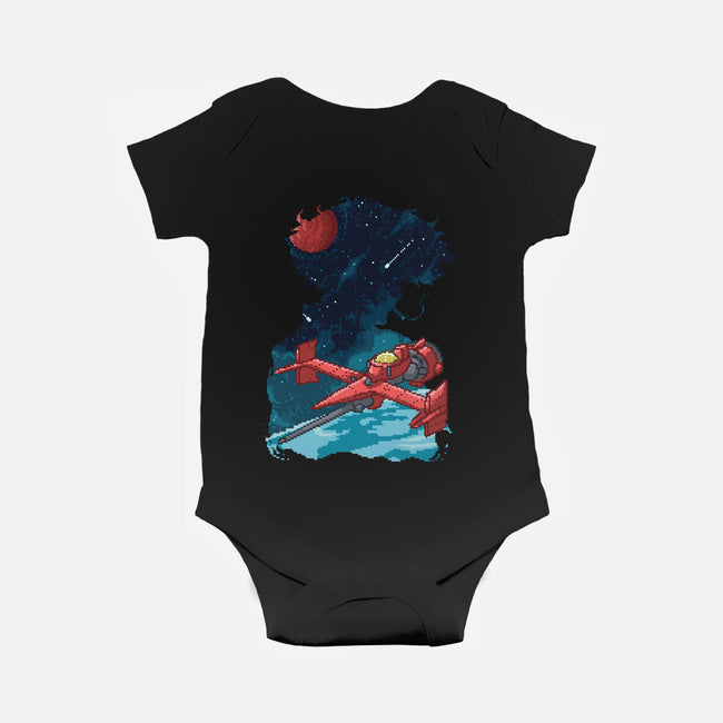Pixel Space Cowboy-baby basic onesie-danielmorris1993
