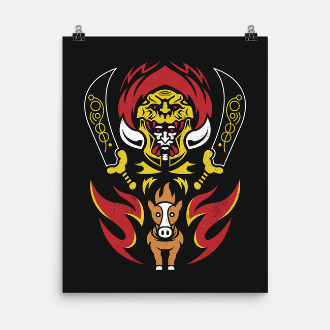 Desert Demigod And Tiny Horse-none matte poster-Logozaste