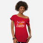 Here For The Snacks-womens off shoulder tee-tobefonseca
