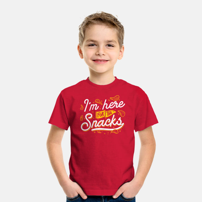 Here For The Snacks-youth basic tee-tobefonseca