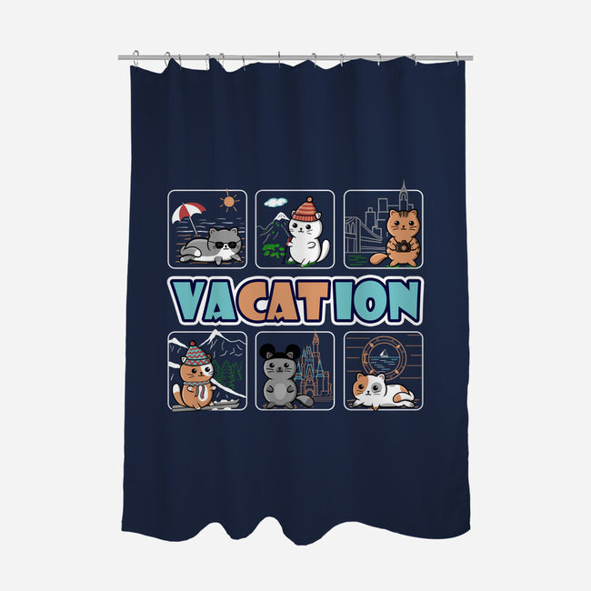 VaCATion-none polyester shower curtain-NMdesign