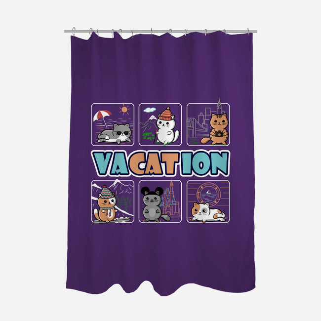 VaCATion-none polyester shower curtain-NMdesign