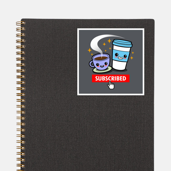 Subscribed To Coffee-none glossy sticker-Boggs Nicolas