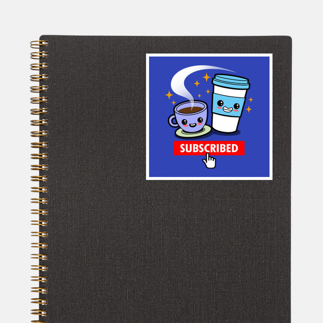 Subscribed To Coffee-none glossy sticker-Boggs Nicolas