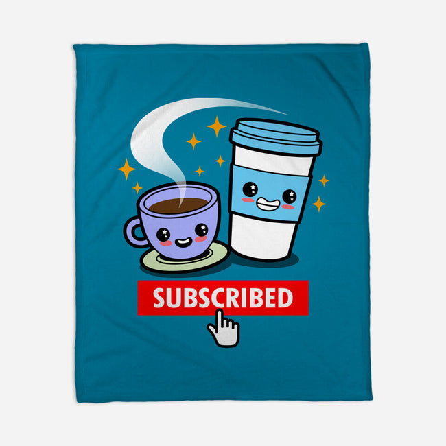 Subscribed To Coffee-none fleece blanket-Boggs Nicolas