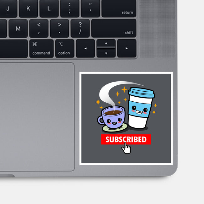 Subscribed To Coffee-none glossy sticker-Boggs Nicolas
