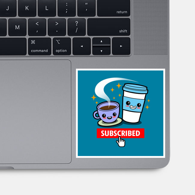 Subscribed To Coffee-none glossy sticker-Boggs Nicolas