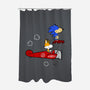 Blue Baron-none polyester shower curtain-mikebonales